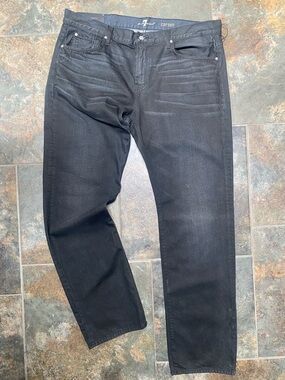 NWT 7 For All Mankind Black Jeans - Carsen Fit